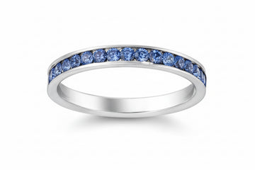 Stainless Steel Eternity Ring - Blue