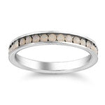 Stainless Steel Ring - Eternity Band w/ Opal CZ $2.79