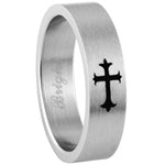 Stainless Steel Ring Cross