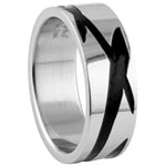 Stainless Steel Ring - X Mark