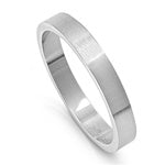 Stainless Steel Ring - Brushed Plain Band 4mm