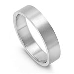 Stainless Steel Ring - Brushed Plain Band 6mm