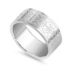Stainless Steel Ring - Tribal Etch