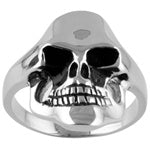 STEEL SKULL RING - Abstract Skull