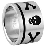 Stainless Steel Ring - Skull and Bones