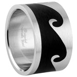 Stainless Steel Ring - Wave Etch