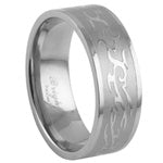 Stainless Steel Ring - Matte Tribal