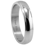 Stainless Steel Ring - Polish Ridge