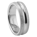 Stainless Steel Ring - Glitter Ridged