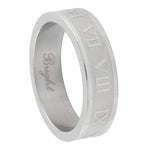 Stainless Steel Ring - Matte Roman Numeral