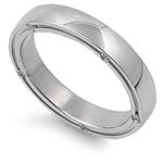Stainless Steel Ring W/Clear CZ