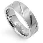 Stainless Steel Ring - Brushed Angles