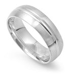 Stainless Steel Ring - Brushed Ridge 2