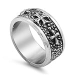 Stainless Steel Ring - Medieval Crosses