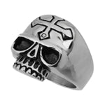Stainless Steel Ring - Skull with Cross
