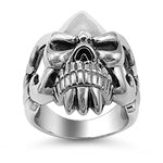 Stainless Steel Ring - Fleur De Lise Skull