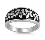 Stainless Steel Ring - Plumeria - $34.95