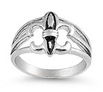Stainless Steel Ring - Fleur De LIse - $4.40