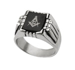 Stainless Steel Casting Ring - Masonic Logo Free Masons