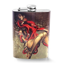 Stainless Steel Wine Hip Flask 8oz